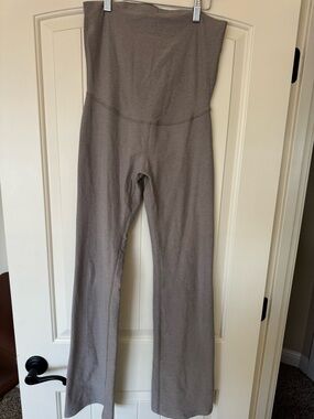 Beyond the bump beyond yoga maternity pant - bootcut legging in taupe size M